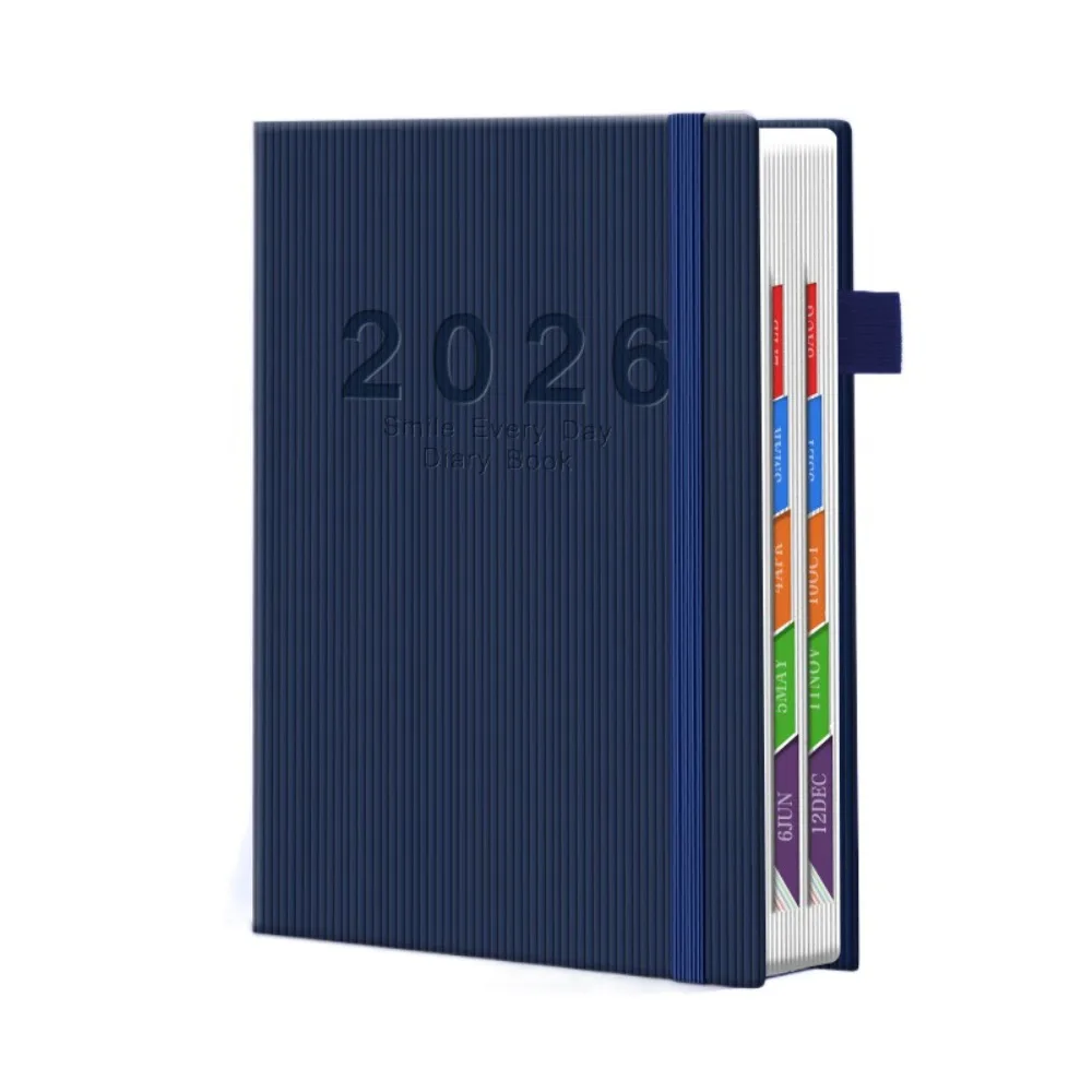 New A5 2026 Agenda Book Pen Loop Efficiency Manual Schedule Book Elastic Bond Time Management Planner Notebook School