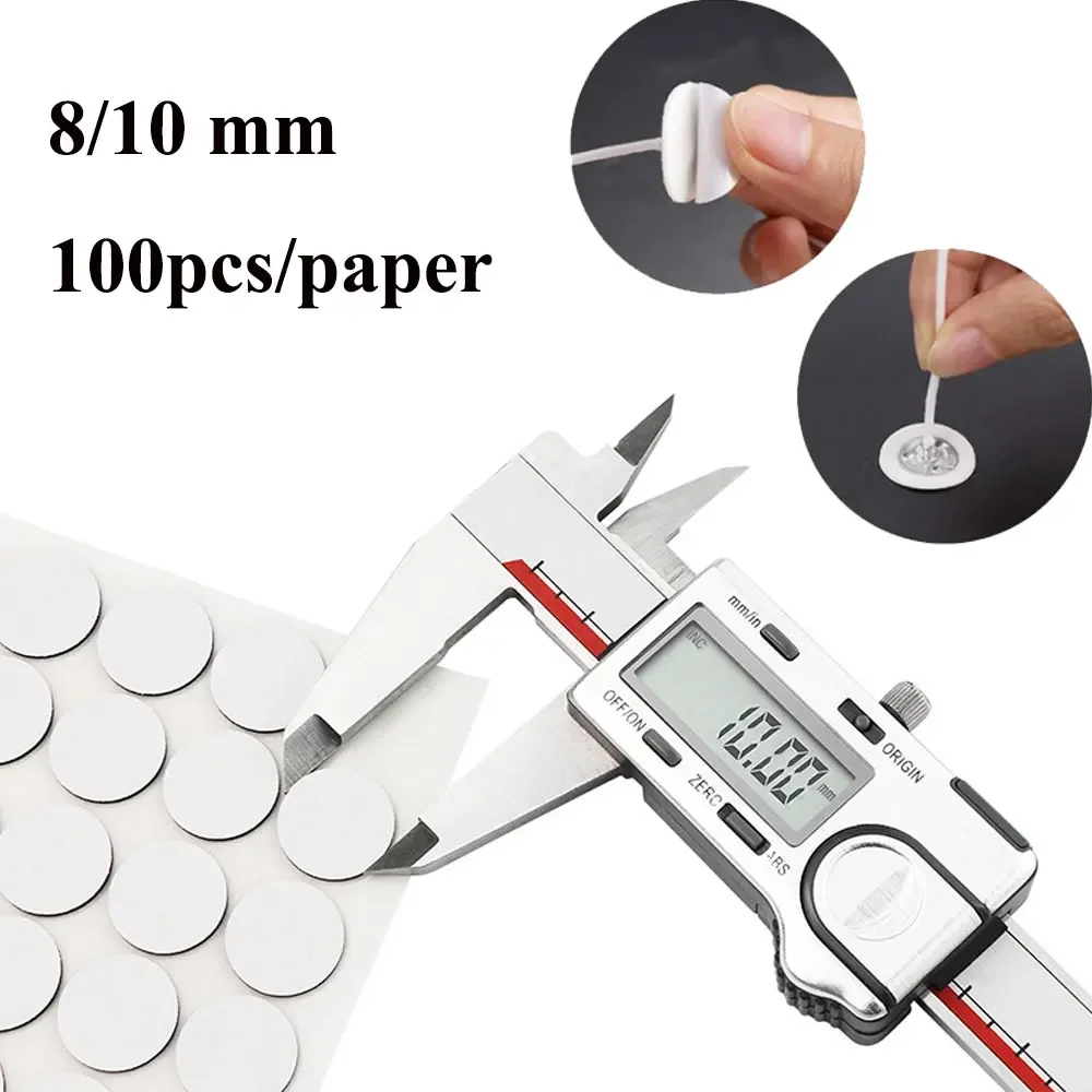 200pcs 10mm Candle Wick Stickers Double-sided Stickers Heat Resistant for Wax Candle Making