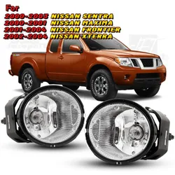 Pair Fog Lights for Nissan Sentra 2000-2003 Maxima2000-2001 Frontier2001-2004 Xterra 2002-2004 front Bumper Replacement lamps