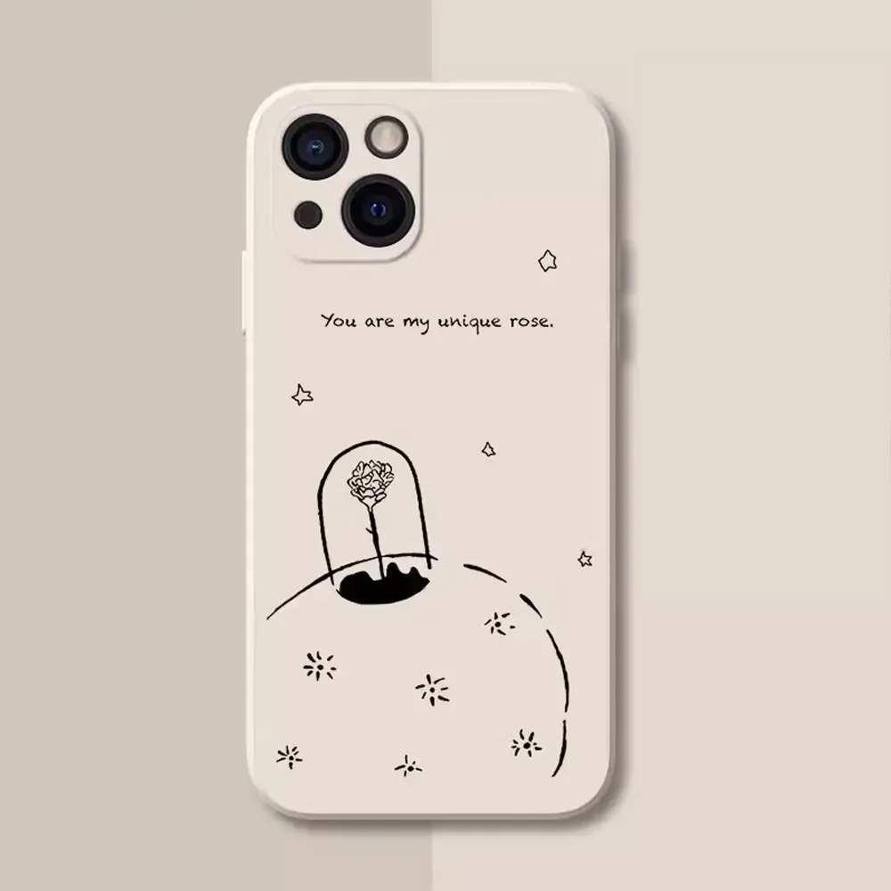 Cartoon The Little Prince Phone Case for IPhone 16 15 14 13 12 11 Pro Max Mini X XS 7 8 Plus Art Cases Soft Silicone Back Covers