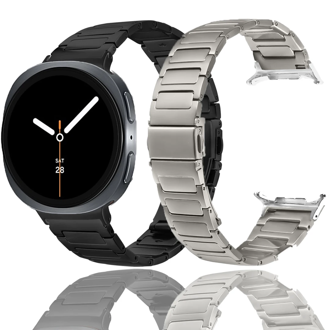 Watch Strap For Samsung Galaxy Watch 8 40mm 44mm Stainless Steel Band Luxury Metal Bracelet For Samsung Galaxy 8 Classic 46mm