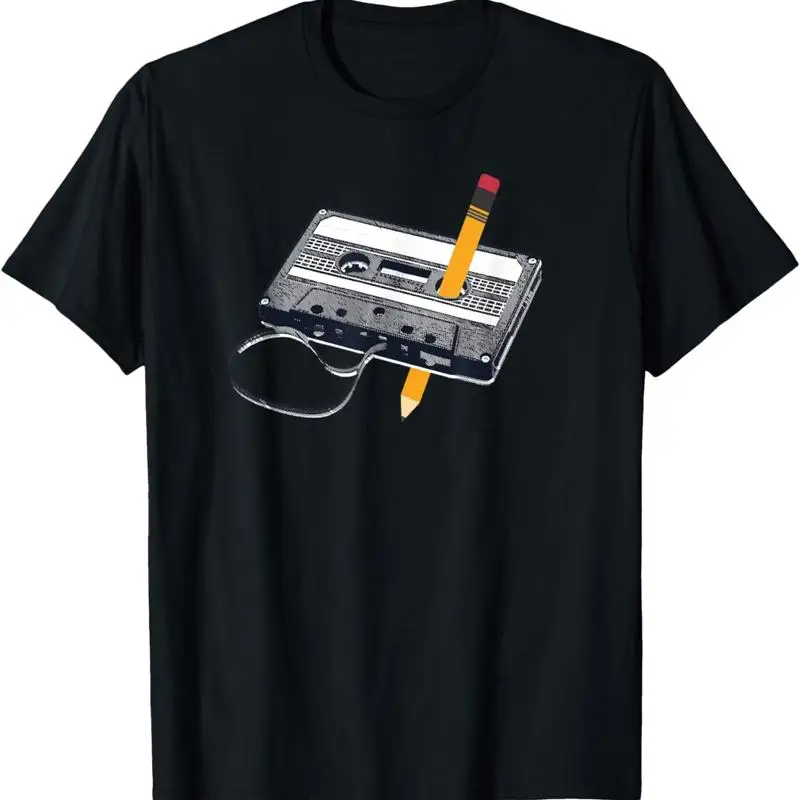 80s Cassette Tape Pencil 1980s Retro Vintage Throwback Music T Shirt