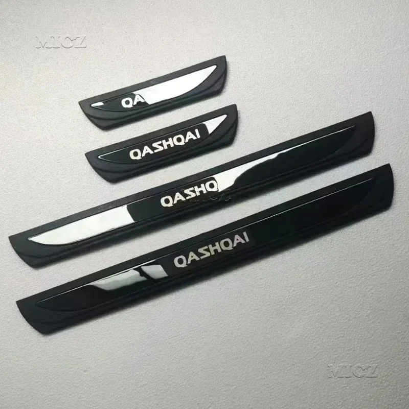 

For Nissan Qashqai J11 4Pcs Lot ABS Stainless Steel Door Sill Pedal Welcome Scuff Plate Decoration Cover 2016-2021