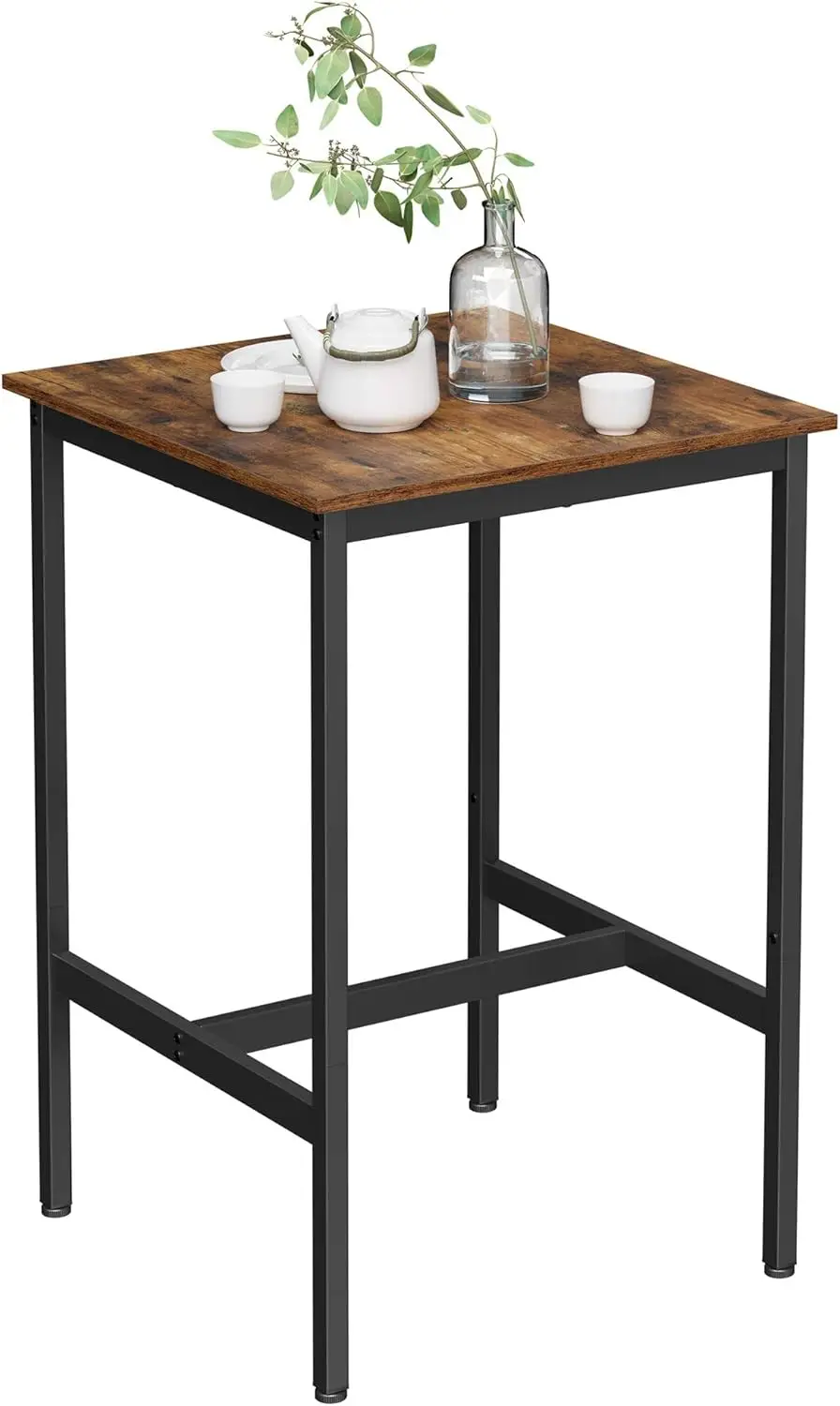 VASAGLE bar table high dining table bar table lectern with stable steel frame