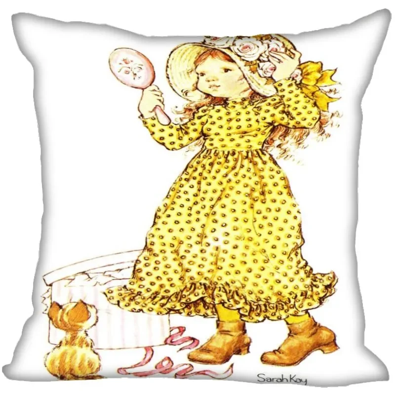 45x45cm Sarah Kay Polyester Cushion Cover Children's Room Decoration Pillow Case Living Room Chair Sofa Home Decoration 1007