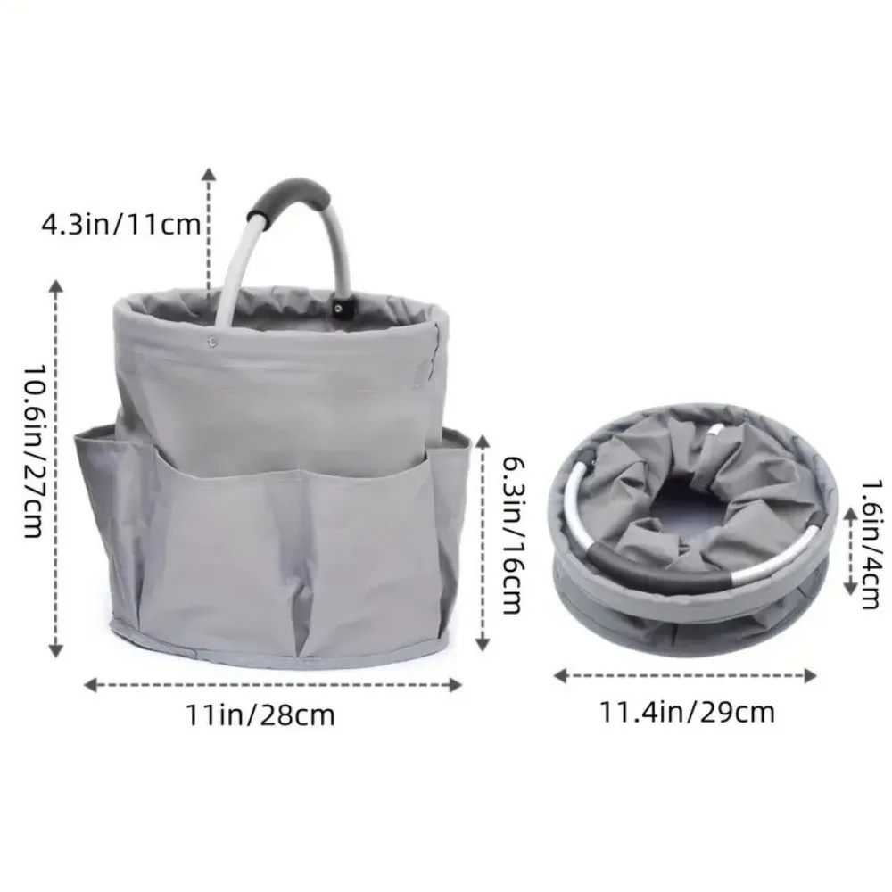 Outdoor Portable Foldable Portable Basket Picnic Camping Basket Garden Tool Basket Travel Storage Toiletry Bag Storage Basket - view 5