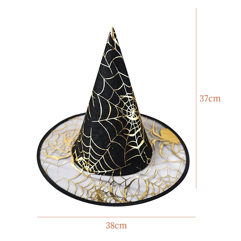 Witch Hat Halloween Hat Costume Props for Adults Children Cosplay Witch Dress Up Wizard Headwear Halloween Party Favor 7 Colors