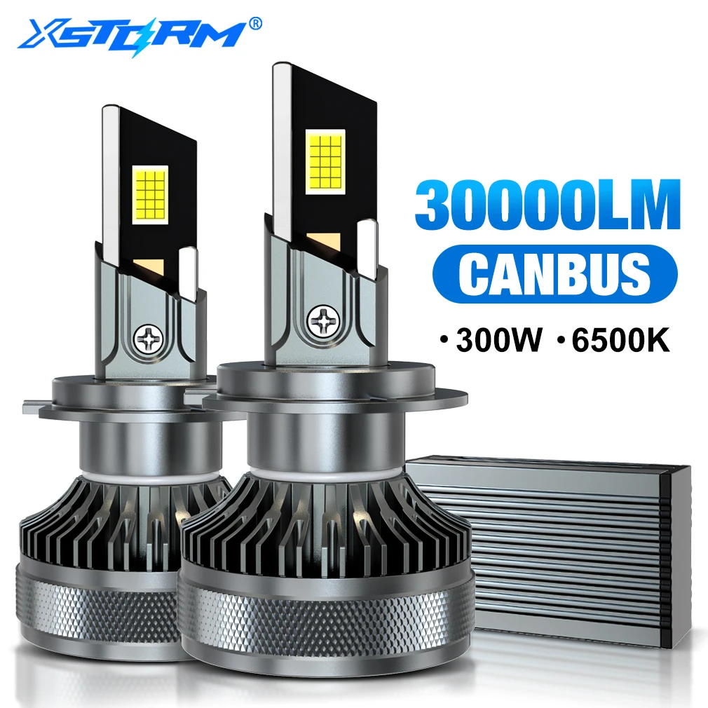

XSTORM H7 Светодиодные фары 300 Вт 30000LM 9005 9006 H1 H4 Светодиодные фары Canbus 6500K 5070 CSP Автоматические фары Turbo Lights