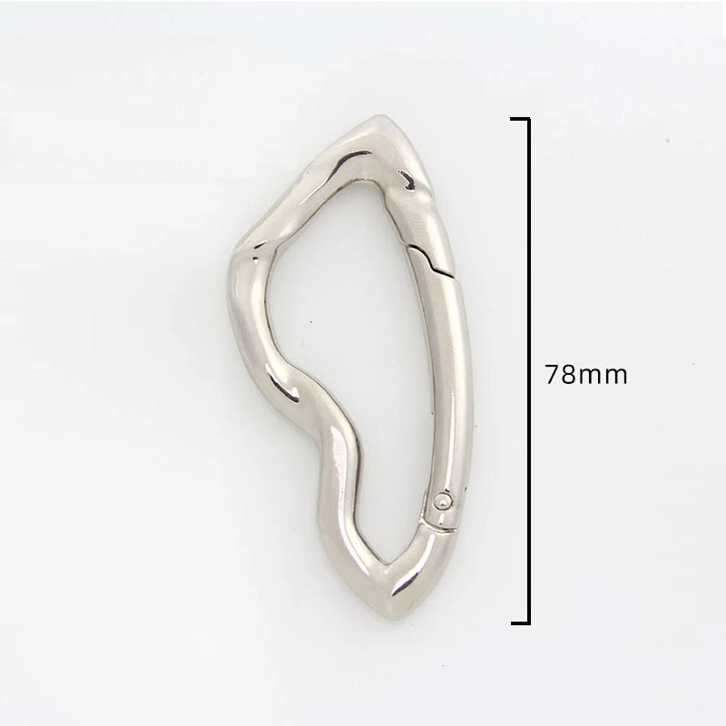 7,8 cm süße Y2K-Karabiner-Schlüsselanhänger-Clips, unregelmäßig, cool, groß, robust, Karabinerhaken, Schlüsselanhänger, Outdoor-Zubehör, Schnalle