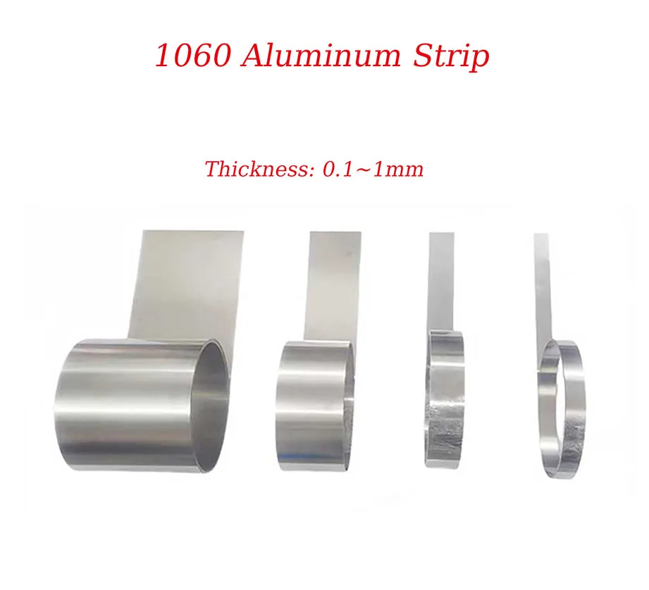 1060 Aluminum Strip, Pure Aluminum Foil Strip, Length 1 Meter, Thickness 0.1~1mm