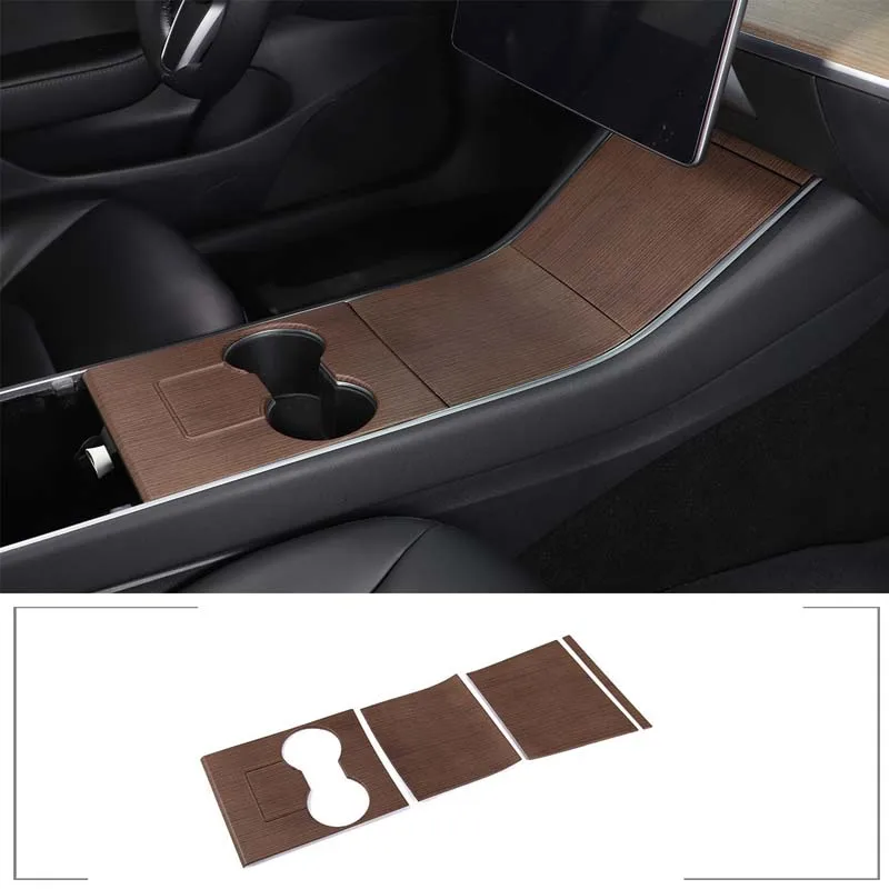 

For Tesla Model 3 2017 2018 2019 2020 Automobile central control gear panel Interior decoration Auto parts ABS pear wood grain