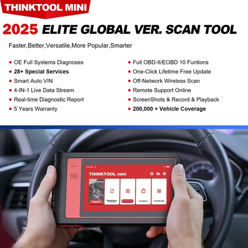 Imagen 2 del producto THINKCAR THINKTOOL MINI 2 CANFD Herramientas de diagnóstico automático para automóviles Escáner OBD2 Herramienta de escaneo bidireccional 28 restablecimientos Diagnóstico completo del sistema