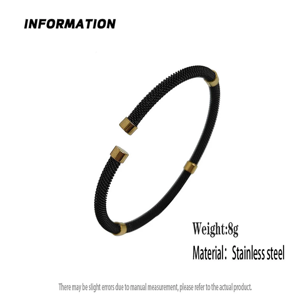 New steel wire braided mesh gold plated bracelet, high quality waterproof silver bracelet for women, wedding jewelry