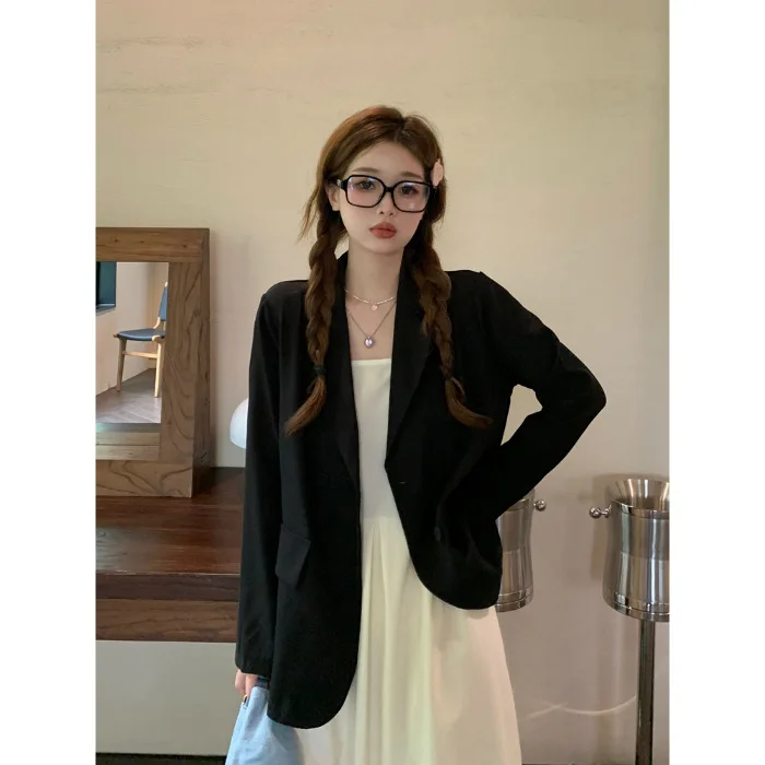 Blazer Oversize Women Women'S Summer Suit Grey Youth Flaps Bowknot Tunic Stereoscopic Flowers Appliques Waisted Matching Lady'S