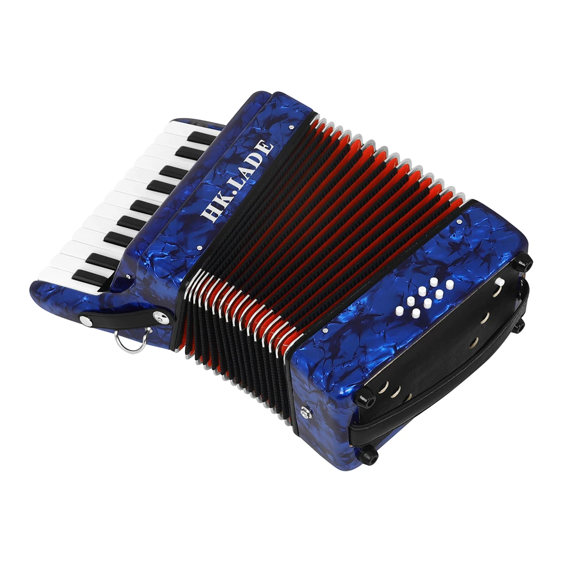 HK · LADE Accordion 22 Key 8 Bass Keyboard Style Blue Accordion Feel Comfortable Andnon Slip Suitable For Adults And Childre