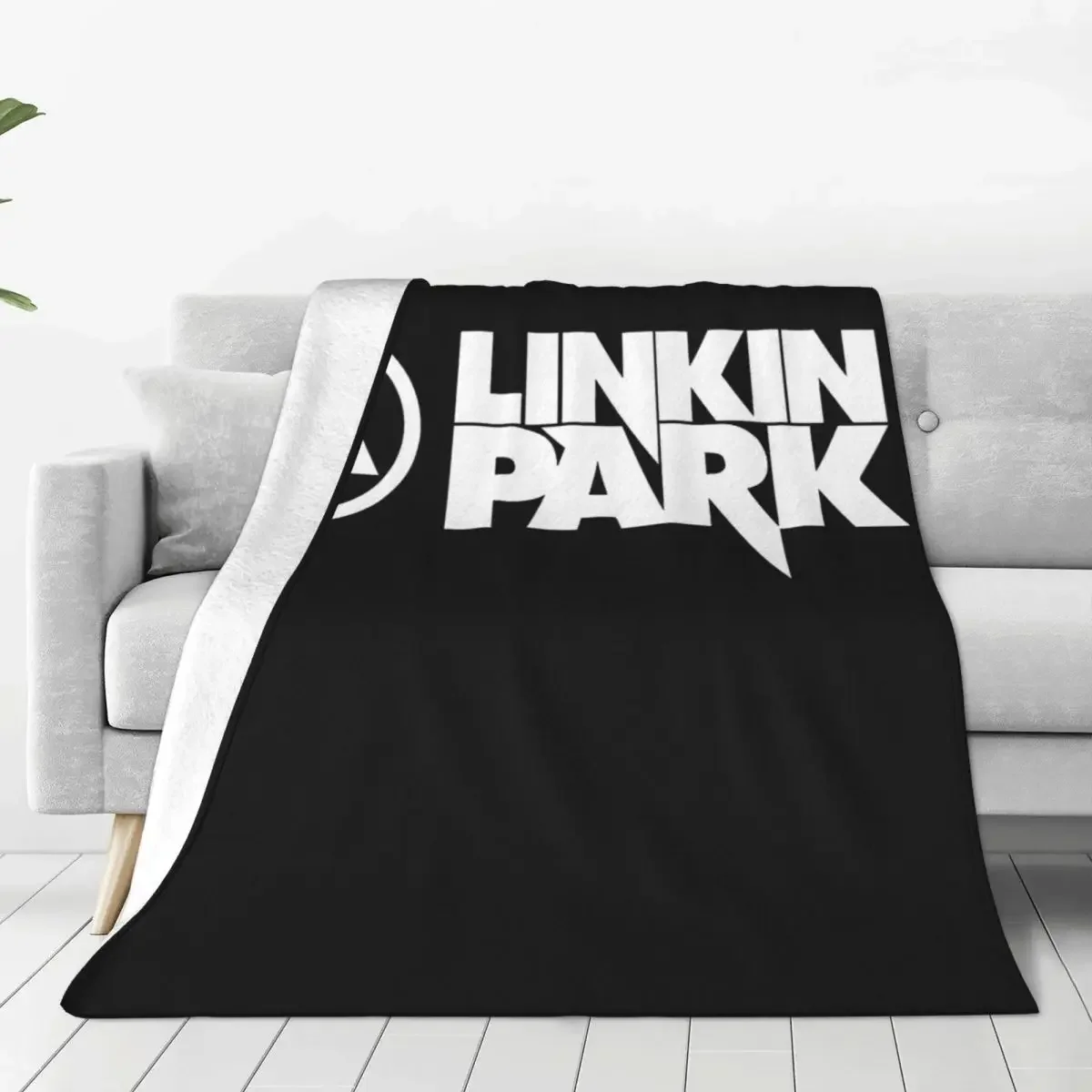 Linkinpark Rock Music Band Blankets Fleece Print Vintage Logo Relax Soft Throw Blankets for Bed Office Bedspreads