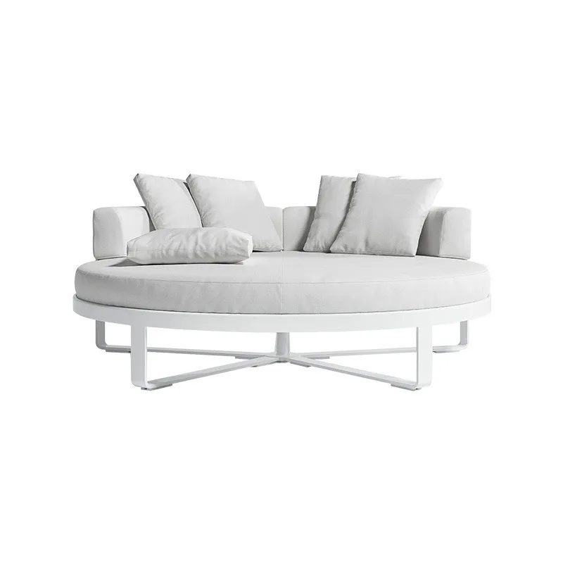 Outdoor bed, courtyard villa open-air round bed waterproof and sun-proof outdoor terrace round sofa
