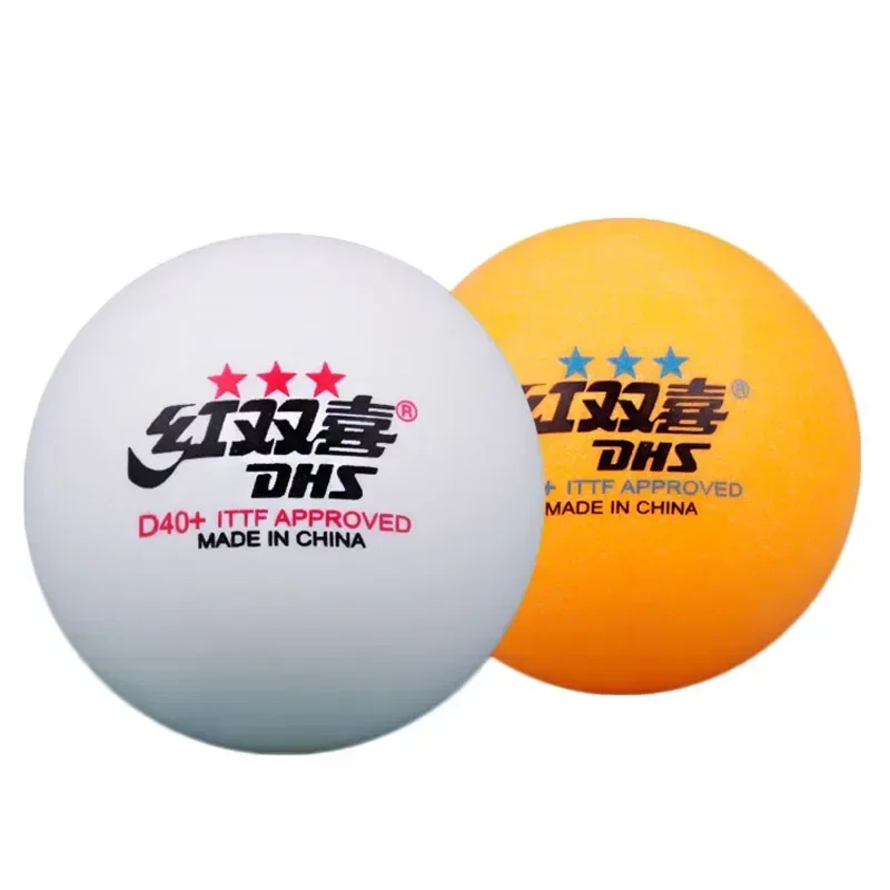 Pelotas de tenis de mesa cosidas DHS de 3 estrellas D40 + ABS nuevo Material 10 unids/caja pelotas de Ping Pong profesionales aprobadas por ITTF para entrenamiento