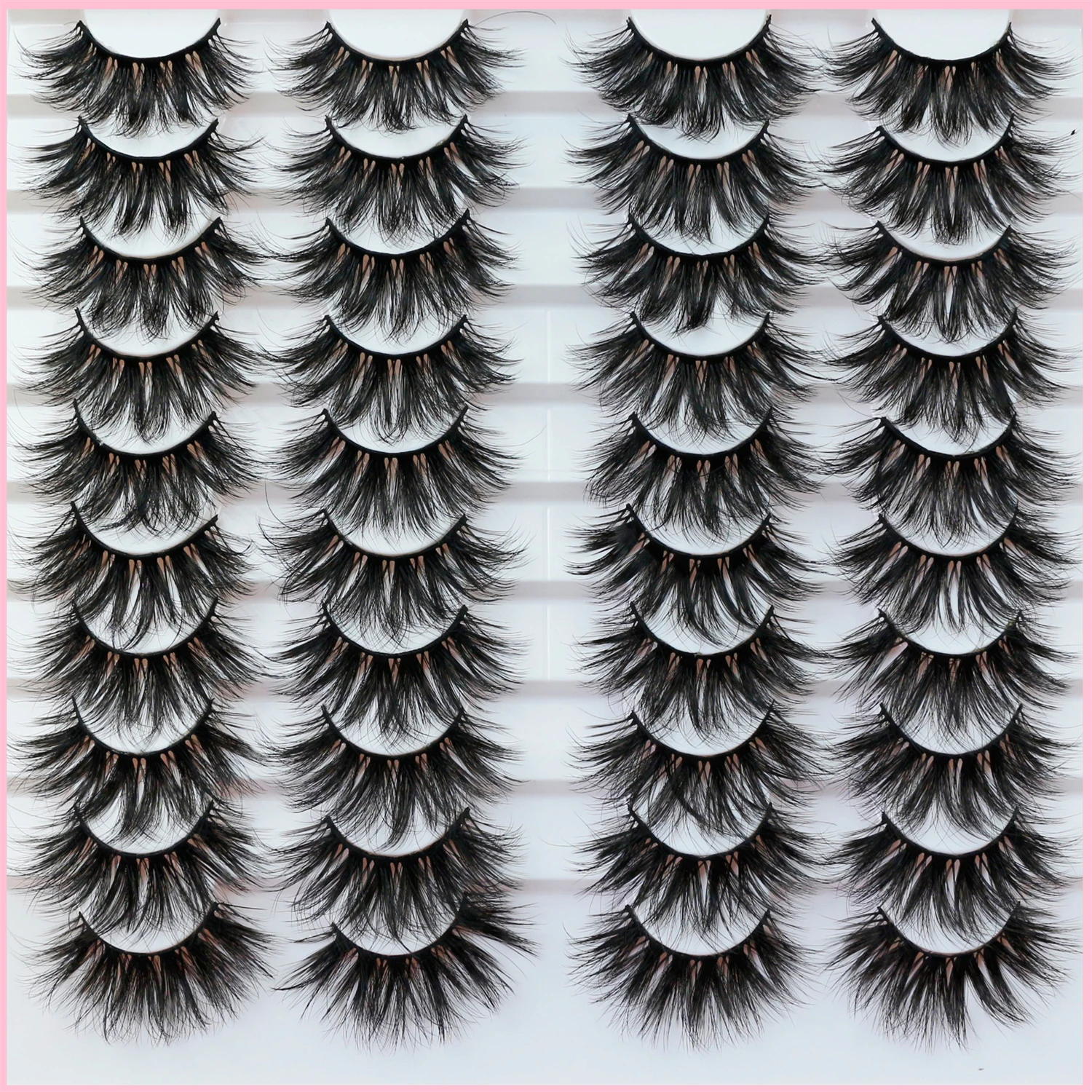 

Abestyou 11-18mm 20pairs Natural Fake EyeLashes Book Individual Wispy Thick Faux Mink Cat Eye Lashes Makeup Tools Wholesale