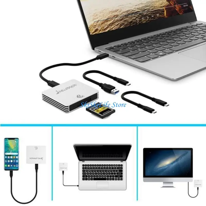 

E65E High Speed USB Card Reader USB3.1 Express Card Reader for Desktop Computers