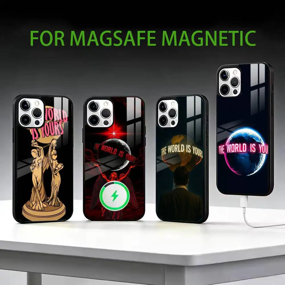

T-The W-World Is Yours Phone Case For iPhone17,16,15,14,13,12,11 Plus,Pro Max Magnetic For Magsafe Wireless Charging