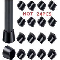 Round Rubber Chair Leg Pad 6-32mm Furniture Leg Table End Plug Pvc Silent Anti-Slip Floor Protection Cap Foot Cover