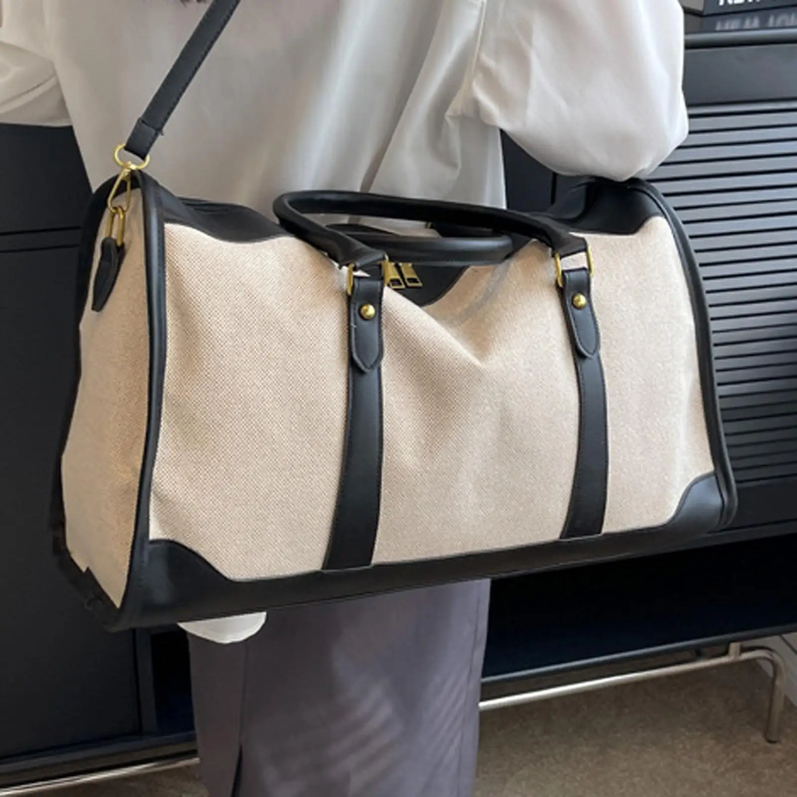 

Sports Gym Bag, Canvas Portable, Travel Duffle Bag for Fitness Weekend
