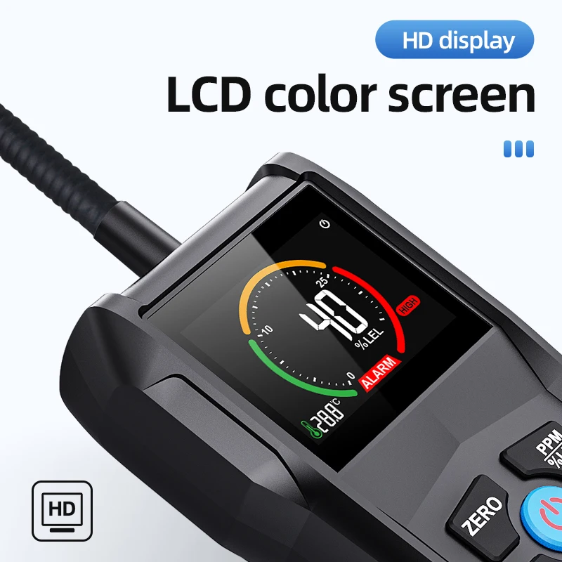 CGD02A Coal Gas Analyzer PPM Meter Combustible  Natural Tester 50000 PPM 100% LEL Sound Alarm Methane Leak Gas Detector