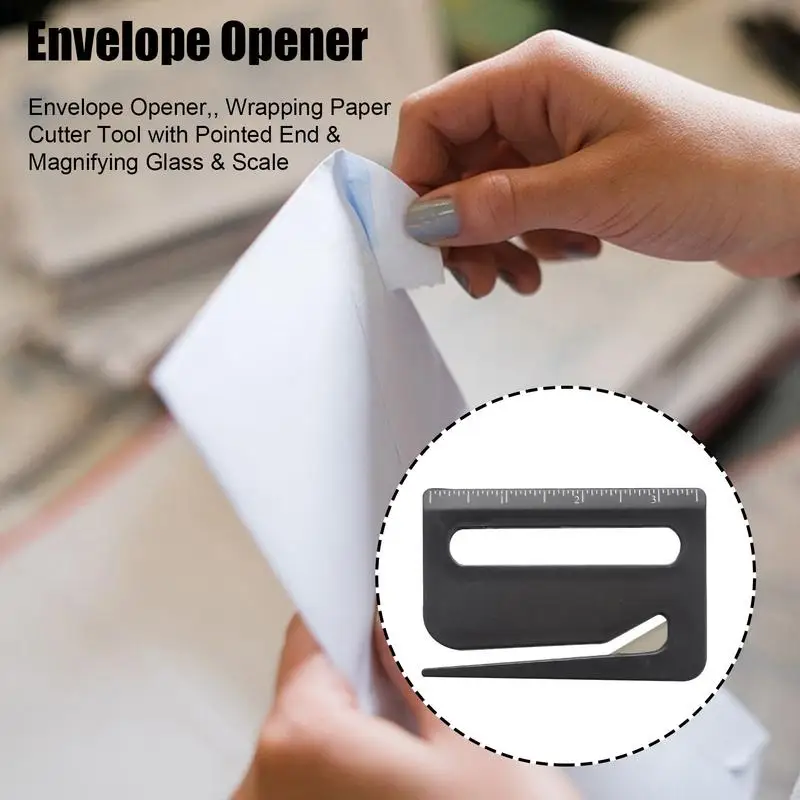 Envelop Opener Tool Inpakpapier Cutter Briefopening Tool Mail Cutter Voor Dierenhaar Knoop Met Puntig Einde Vergrootglas