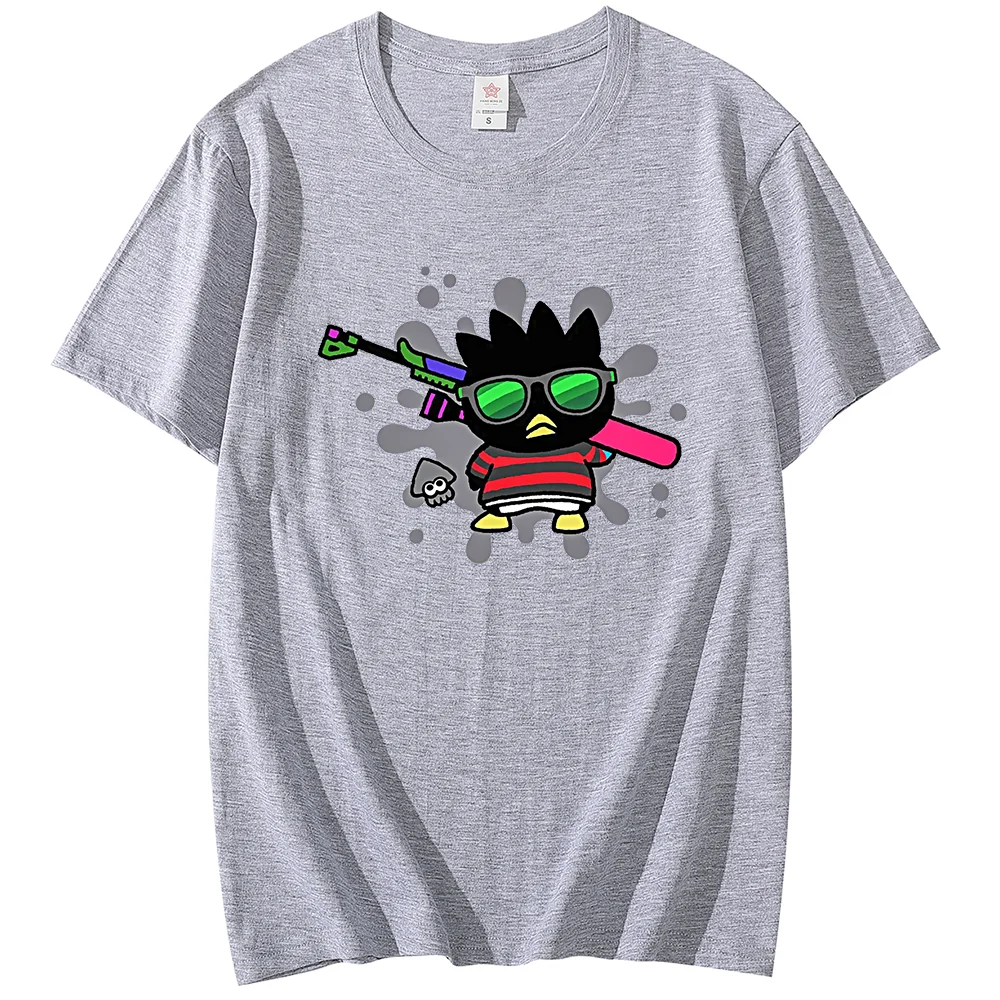 Kawaii Kuromi BADTZ MARU printed T-shirts spring and autumn Sanrio cartoon casual sports street printed T-shirts