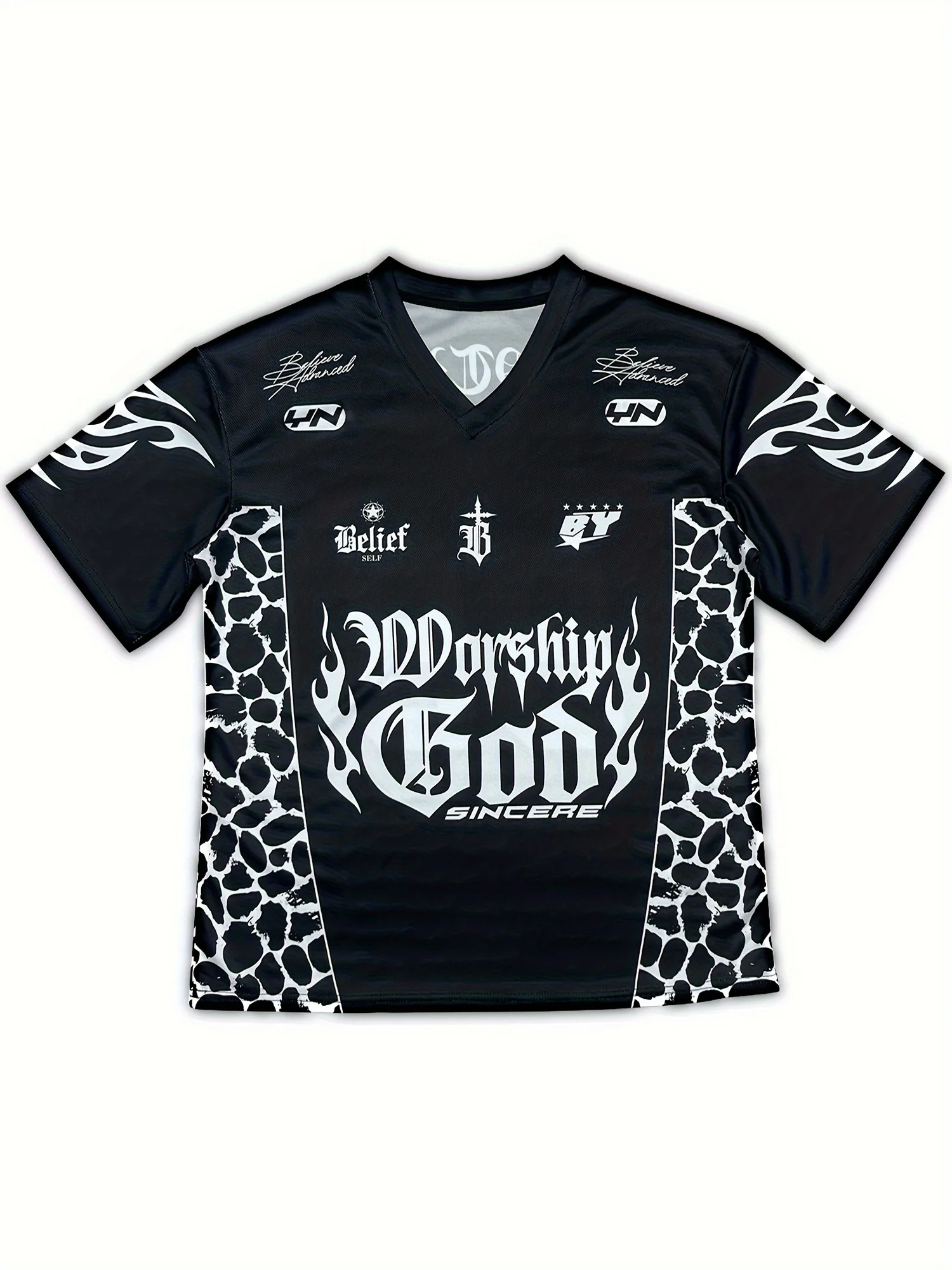 

Women's 23 Butterfly Print T-Shirt, V-Neck, Mesh Hole, Short Sleeves, Sports and Football Shirt, Y2K Loose Clothing, Summer