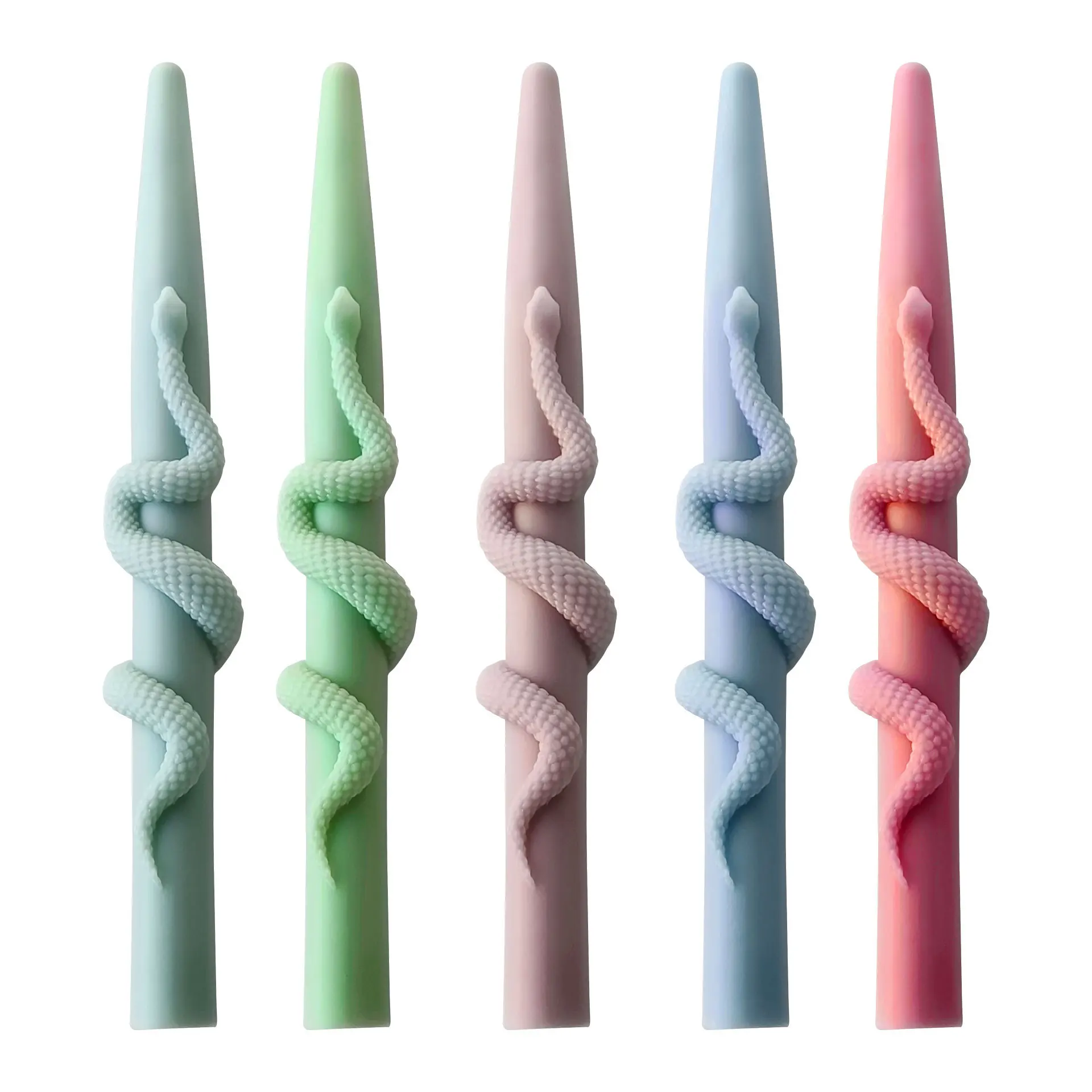 

3D Snake Entwines Around the Cylinder Silicone Candle Soap Mold Decoration DIY Handmade Aromatherapy Gypsum Gift Molds Supplies