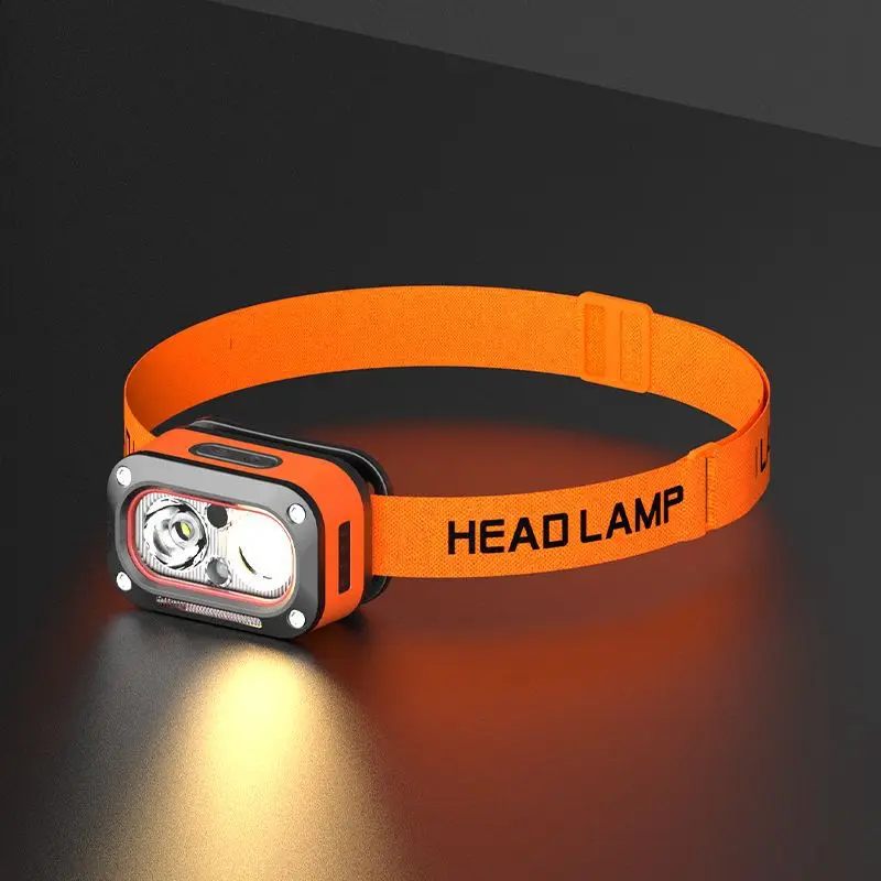 C5 Rechargeable Induction LED Headlamp 2*XPG 3 Light Source Headlight Outdoor Night Run Camping Fishing Head Lamps with Sensor