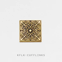 KFLK Fashion Square Retro Pattern Brooch Pins Exquisite Brand Brooches For Women Mens Costumes Badge Brooch Jewelry Wholesale