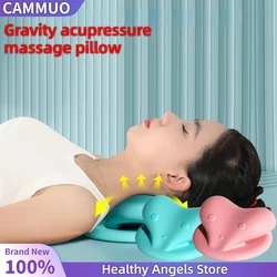 Neck Shoulder Stretcher Relaxer Cervical Chiropractic Traction Device Massage Pillow for Pain Relief Spine Alignment Massage