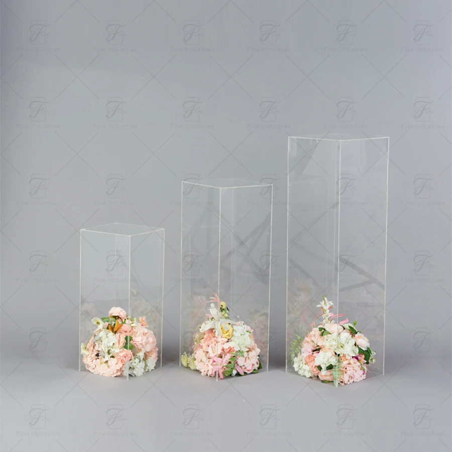 New design wedding decoration props acrylic dessert table set self-service cake snack display stand