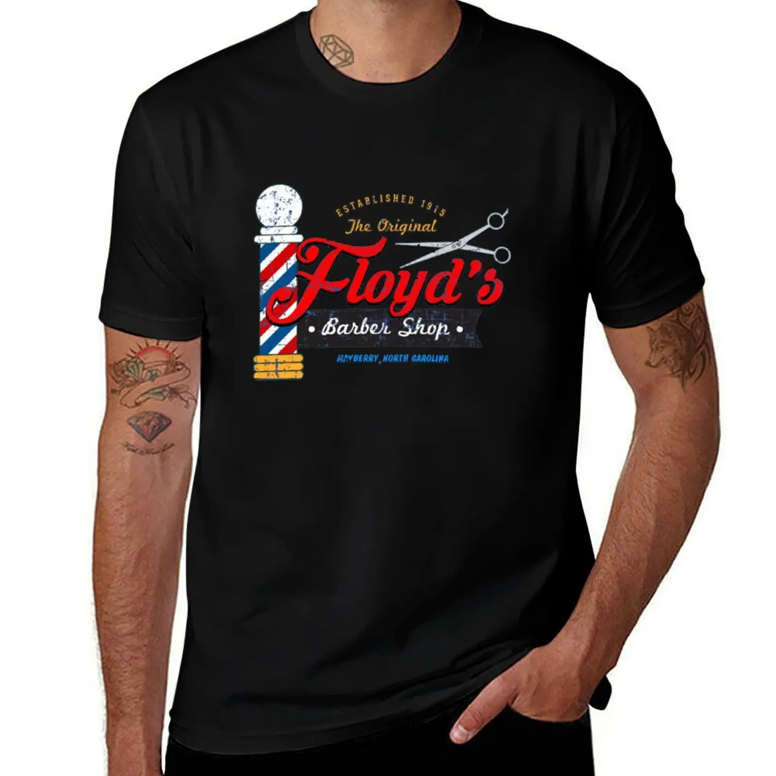 Floyd's Barbershop from The Andy Griffith Show T-Shirt Simple Trendy Casual T-Shirt