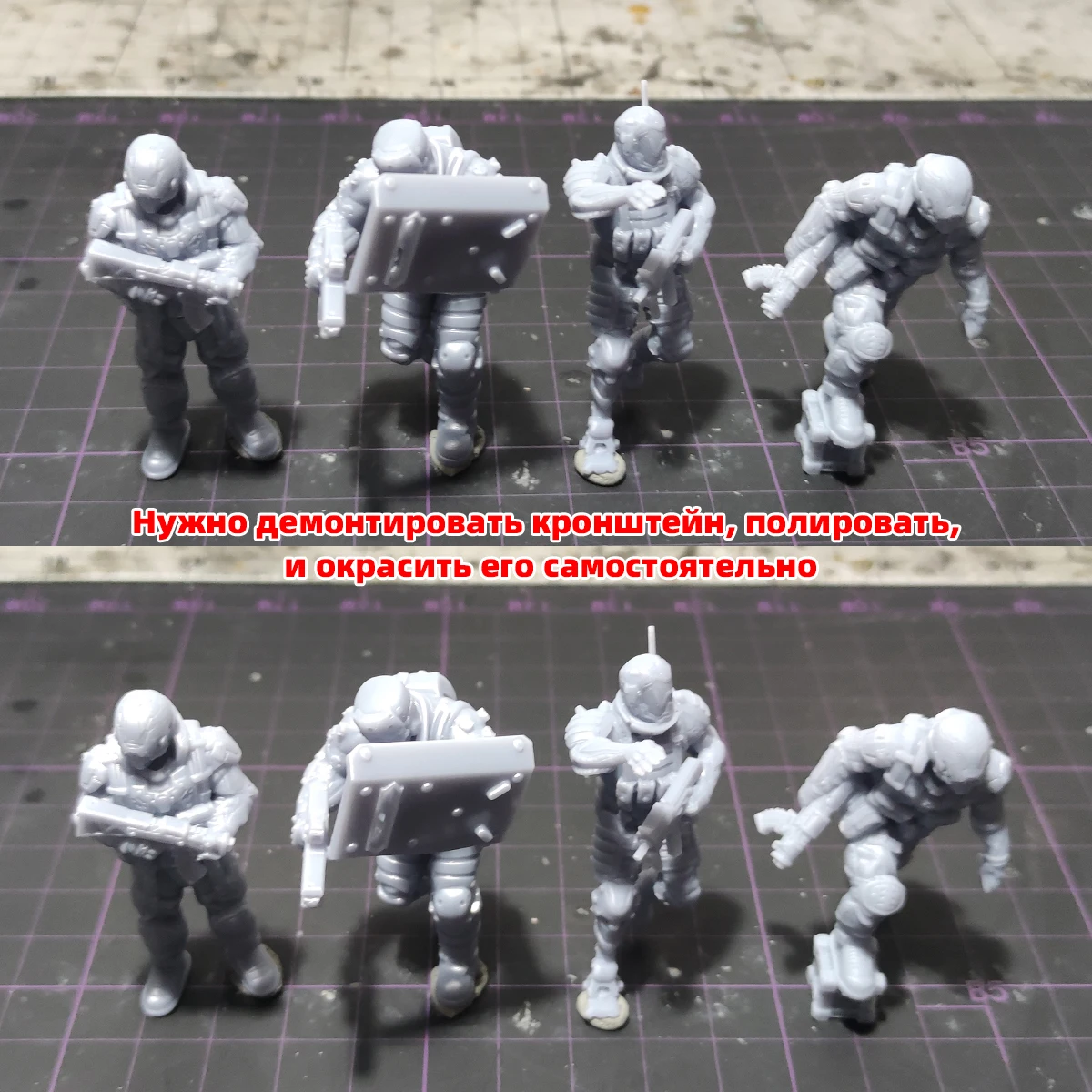 1/35/48 1/60 1/72 1/100 1/144 Modellbausatz 3D Harz Miniatur-Soldatenfiguren Diorama Unbemalt Cyberpunk Taktisches Team DIY – Detail 1