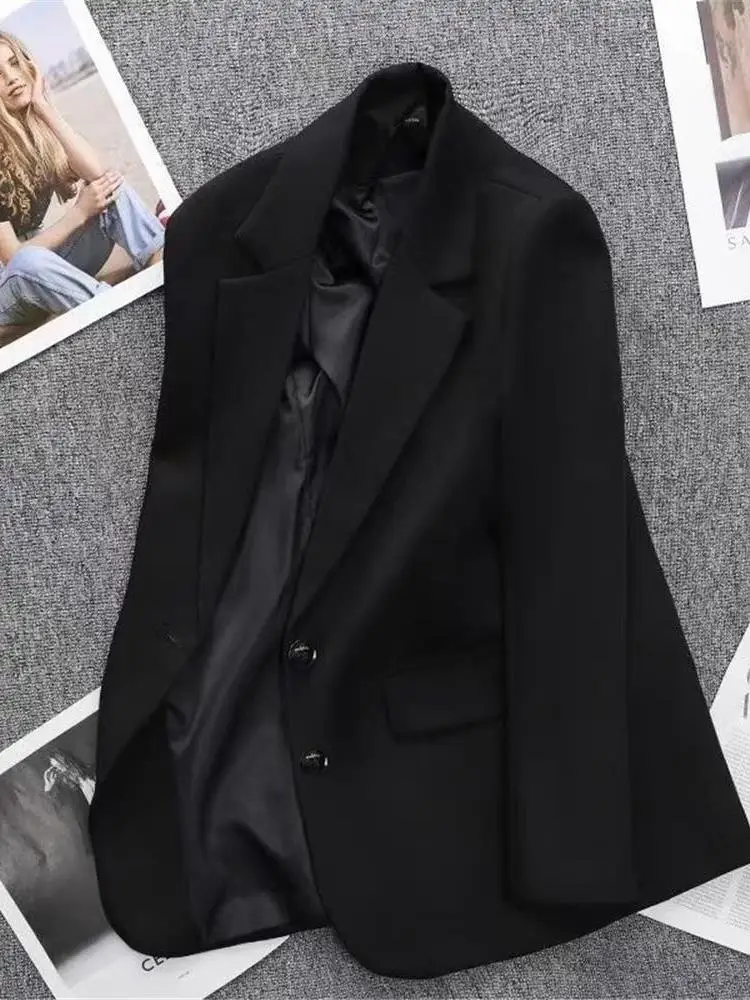 Ele Bla Abito da donna Jaet Primavera Autunno Nuovo Sle Cleanfit Lungo Sve Abbigliamento da ufficio Chiusura a bottone singolo Faionable