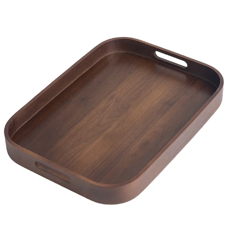 

Tea Set Accessories-Home Small Tea Tray Tea Cup Storage Plate Solid Bamboo Tea Tray