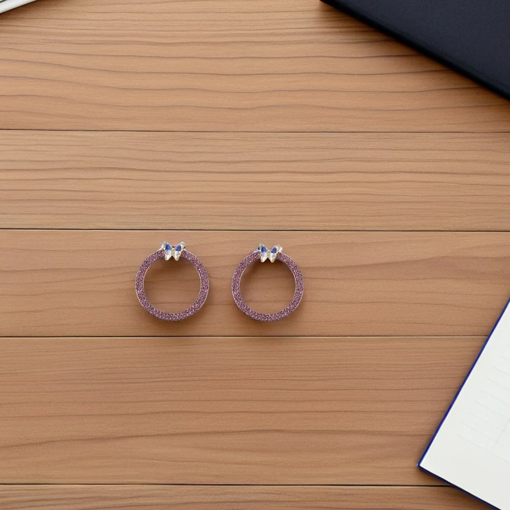 

2Pcs Car Engine Start Button Cover Push to Start Decoration Crystal Butterfly Interior Ring Car Interior Decoration