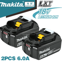 Makita Original 18V 6.0Ah, replaceable LED lithium-ion battery LXT BL1860B BL1860, rechargeable power tool battery