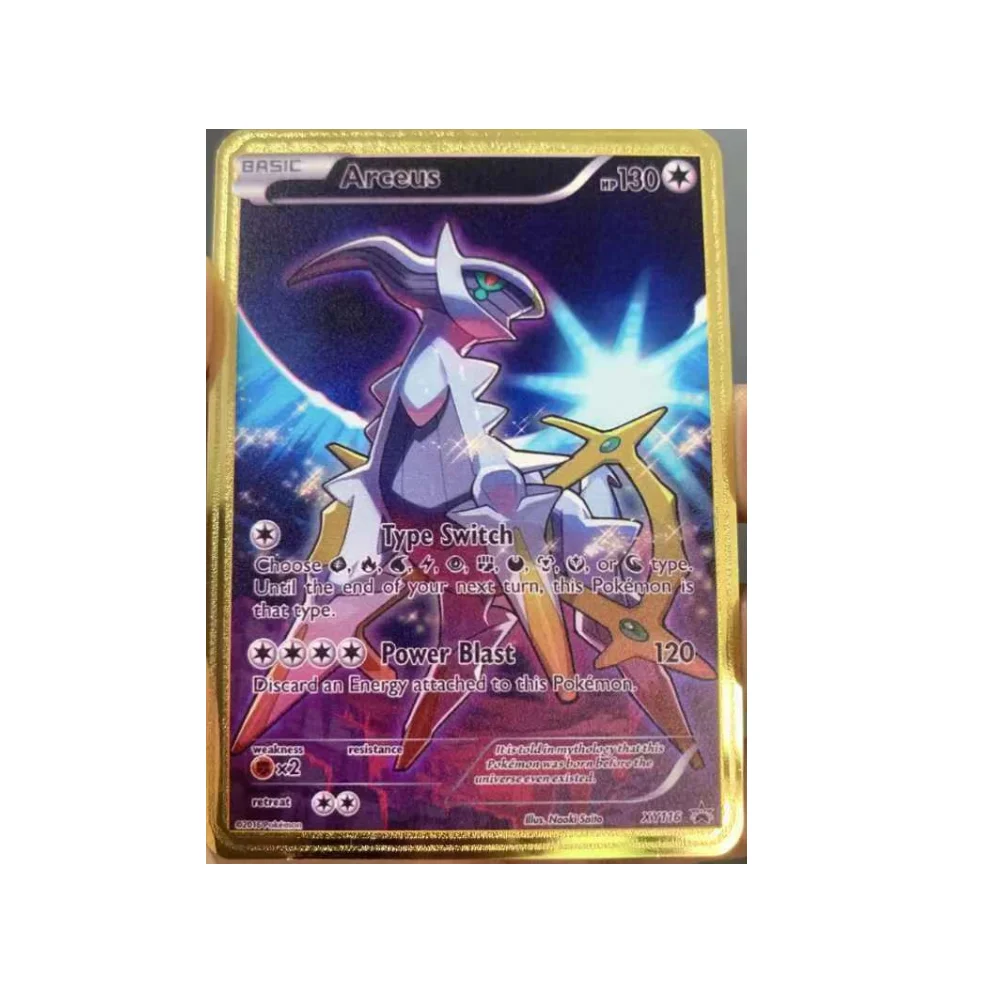 Neueste Pokemon Metallkarten Englisch Anime Charizard Arceus Mewtwo Blastoise Vmax GX V Buchstaben Spielkarten Sammelkarten Kinderspielzeug Geschenk