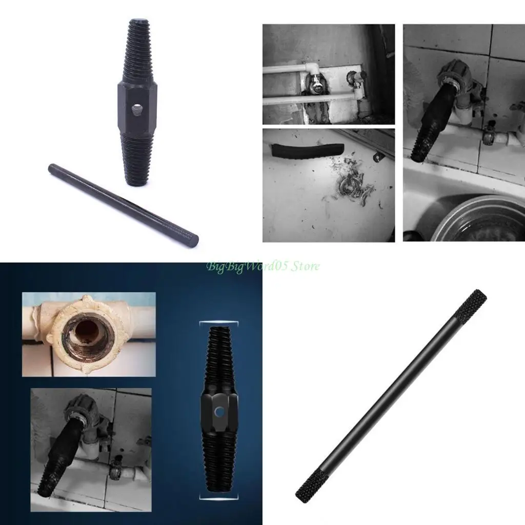 24TE 4'' 6" Double-head Tap Faucet for Valve Screw Extractor Set Convenient Bolt Remo