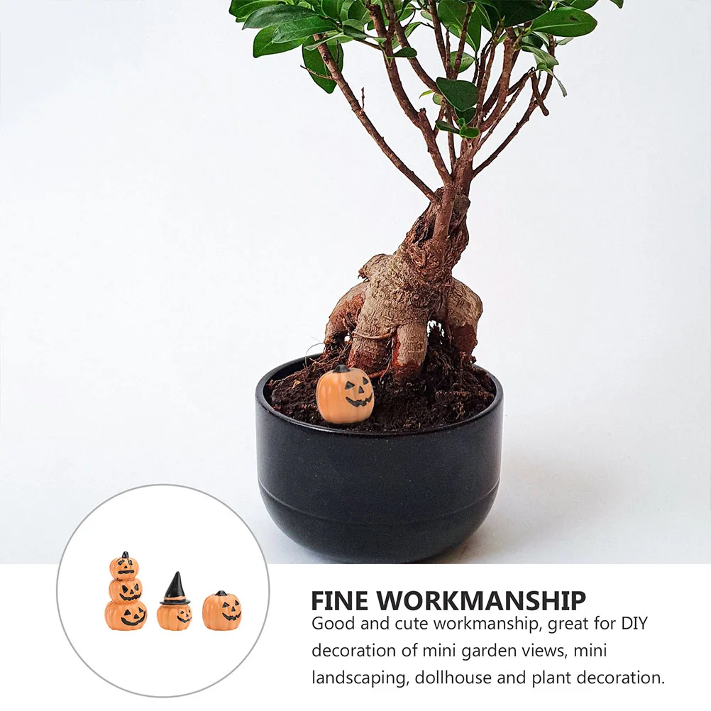 6 peças enfeites de abóbora bandeja de Halloween decoração pequena abóboras mini para decoração