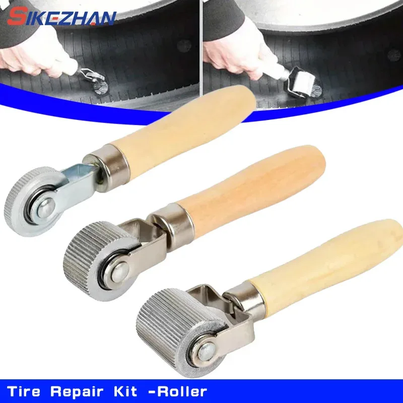 

Комплект для ремонта автомобильных шин, роликовый автоматический накладной ролик для ремонта колес мотоцикла с деревянной ручкой, инструмент для ремонта шин для автомобилей, аксессуары