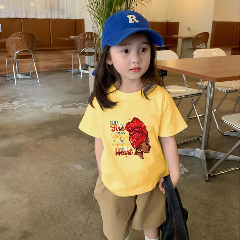 Summer New Male And Female Baby Short Sleeve Yellow T-Shirt Round Neck Pullover Top