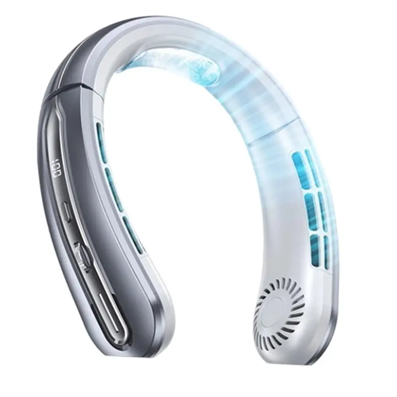 KEOL-USB Rechargeable Neck Fan Battery Operated Personal Portable Cooling Fan Hands Free Wearable For Indoor Outdoor