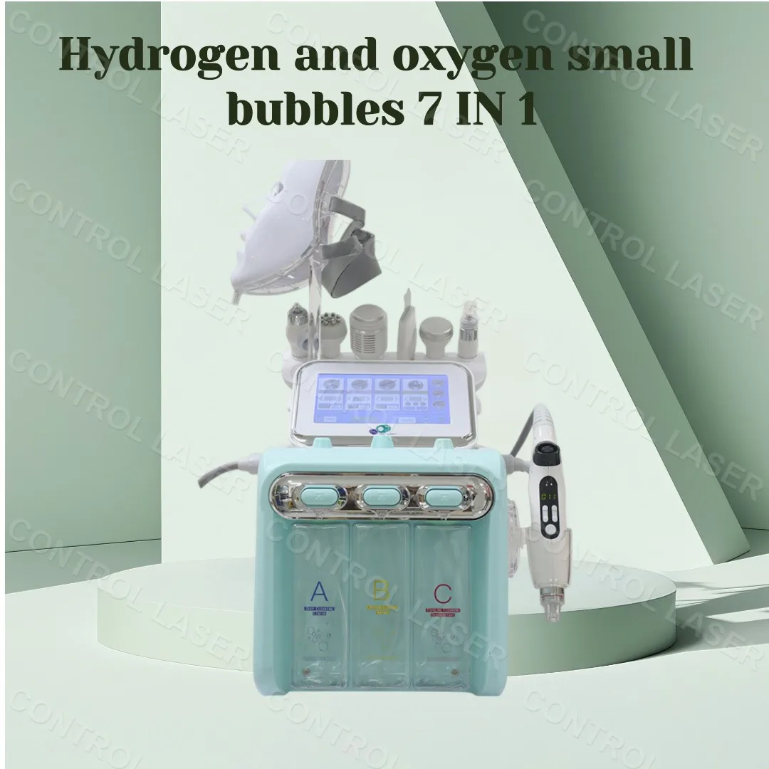 H2O2 7In1 Small Bubble Machine RF Water Dermishing Rejuvenation Cleaning Beauty Facial SPA