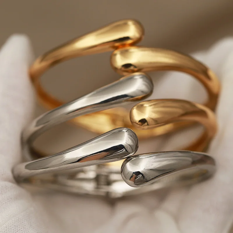 New Sight DesignMetal Waterdrop Bangles&bracelets for Women Fashion Brand Jewelry Punk Style Bangles Accessories